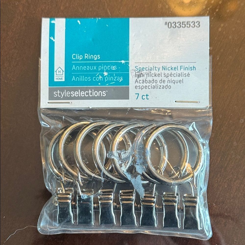 Style Selections Silver Clip Rings 7 Count Set!